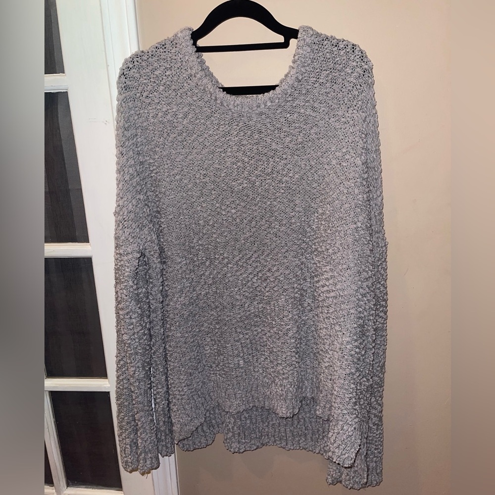 ANDREE BY UNIT Gray Crew Neck textured soft Sweater warm cozy woman’s 1X